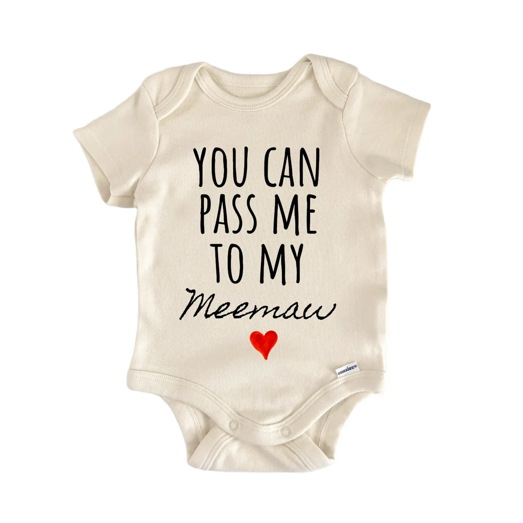 Meemaw Announcement Baby Gift Baby Bodysuit