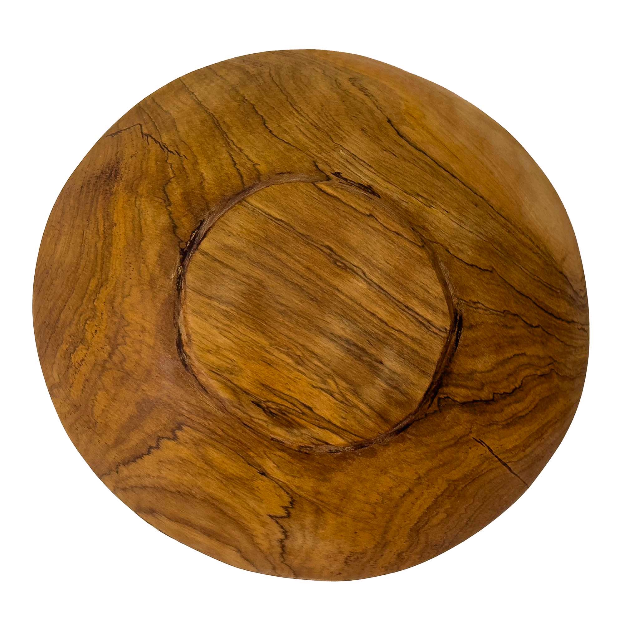 Olive Wood Round Divided Serving Platter