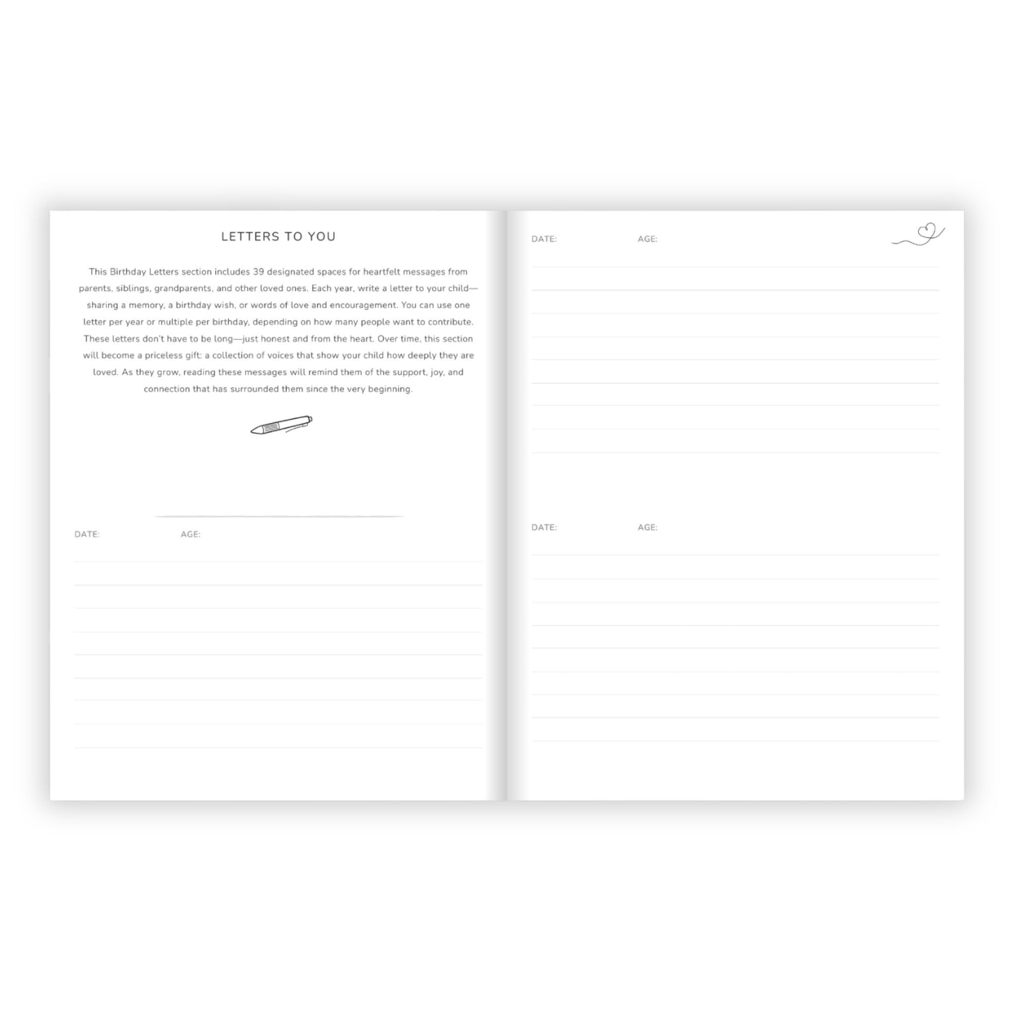 Birthday Memory Book- Coastal Plaid