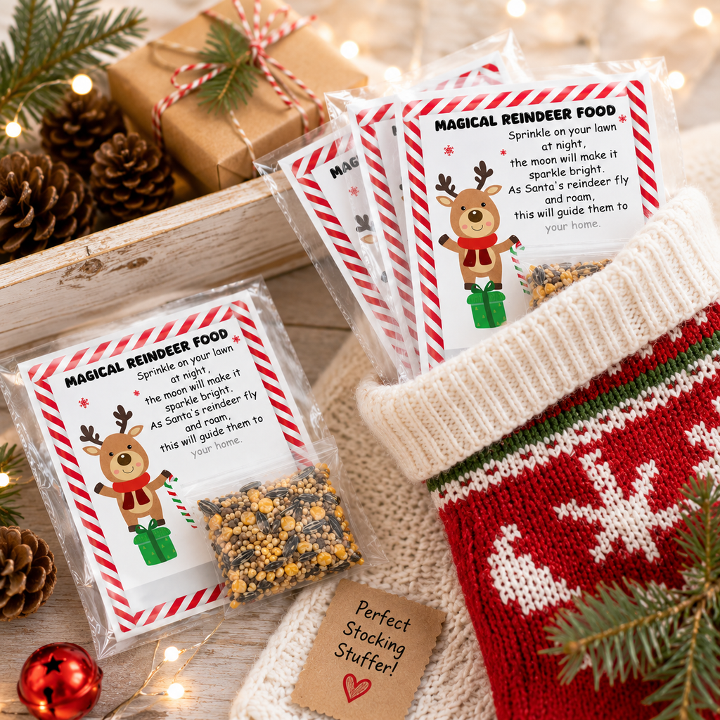 Magical Reindeer Food | Christmas Stocking Stuffer | Pack of 5 or 10