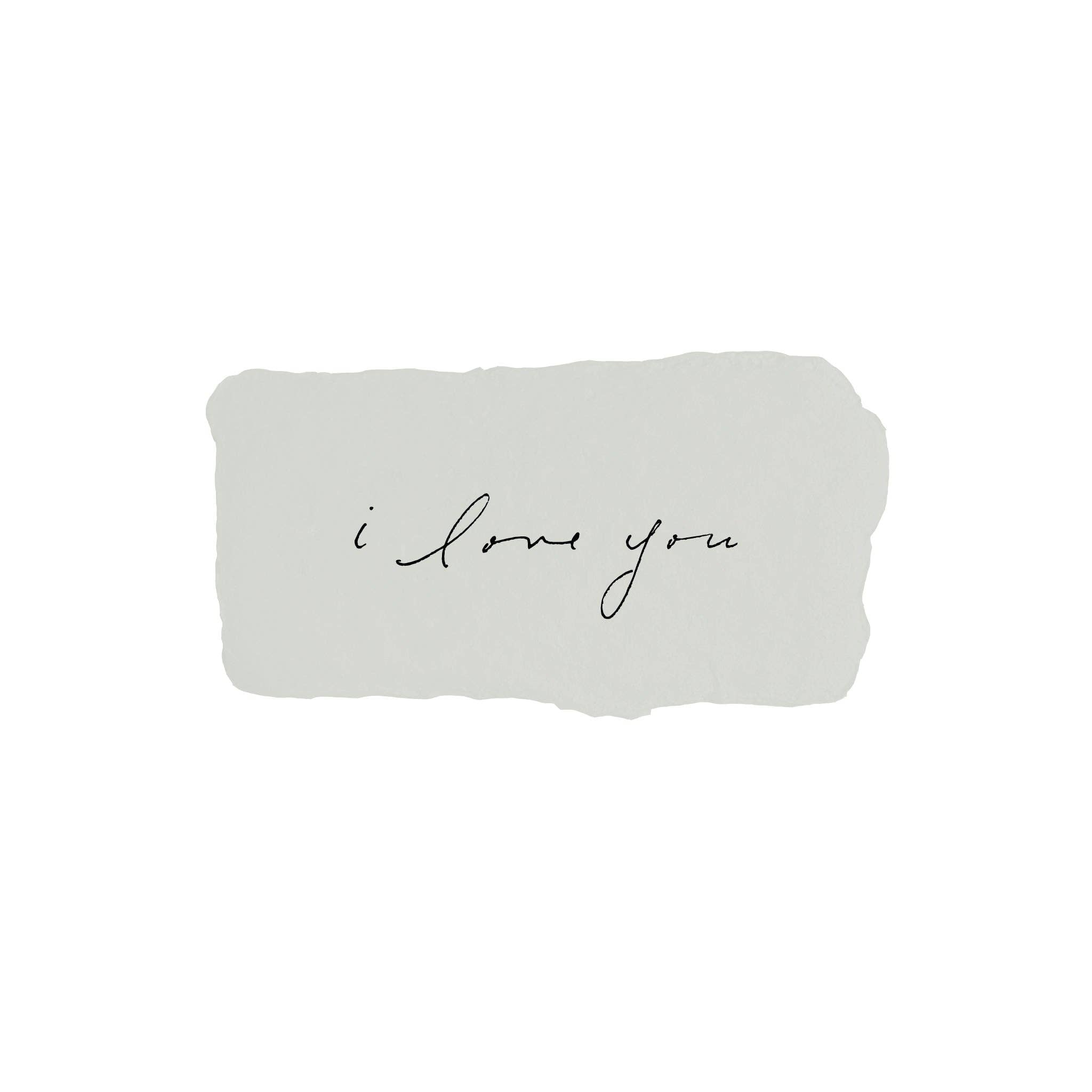 I love you tiny note