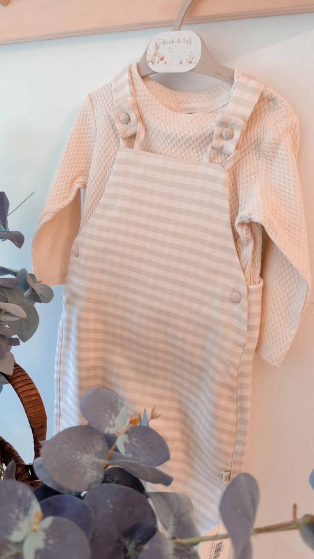 Baby Gingham Dungaree Set