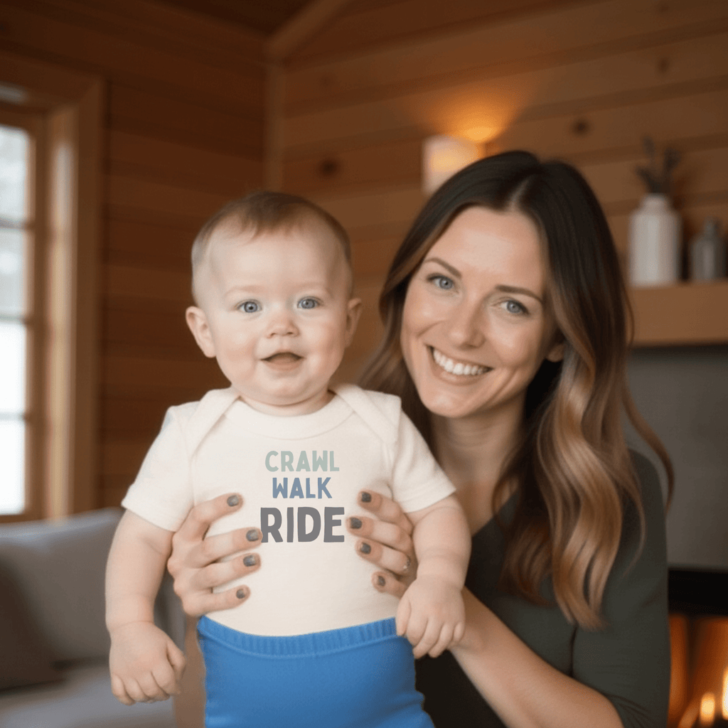 graphic bodysuit |crawl walk ride