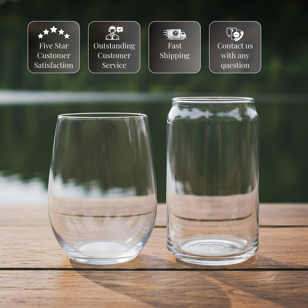 Sand Dollar Engraved Glasses
