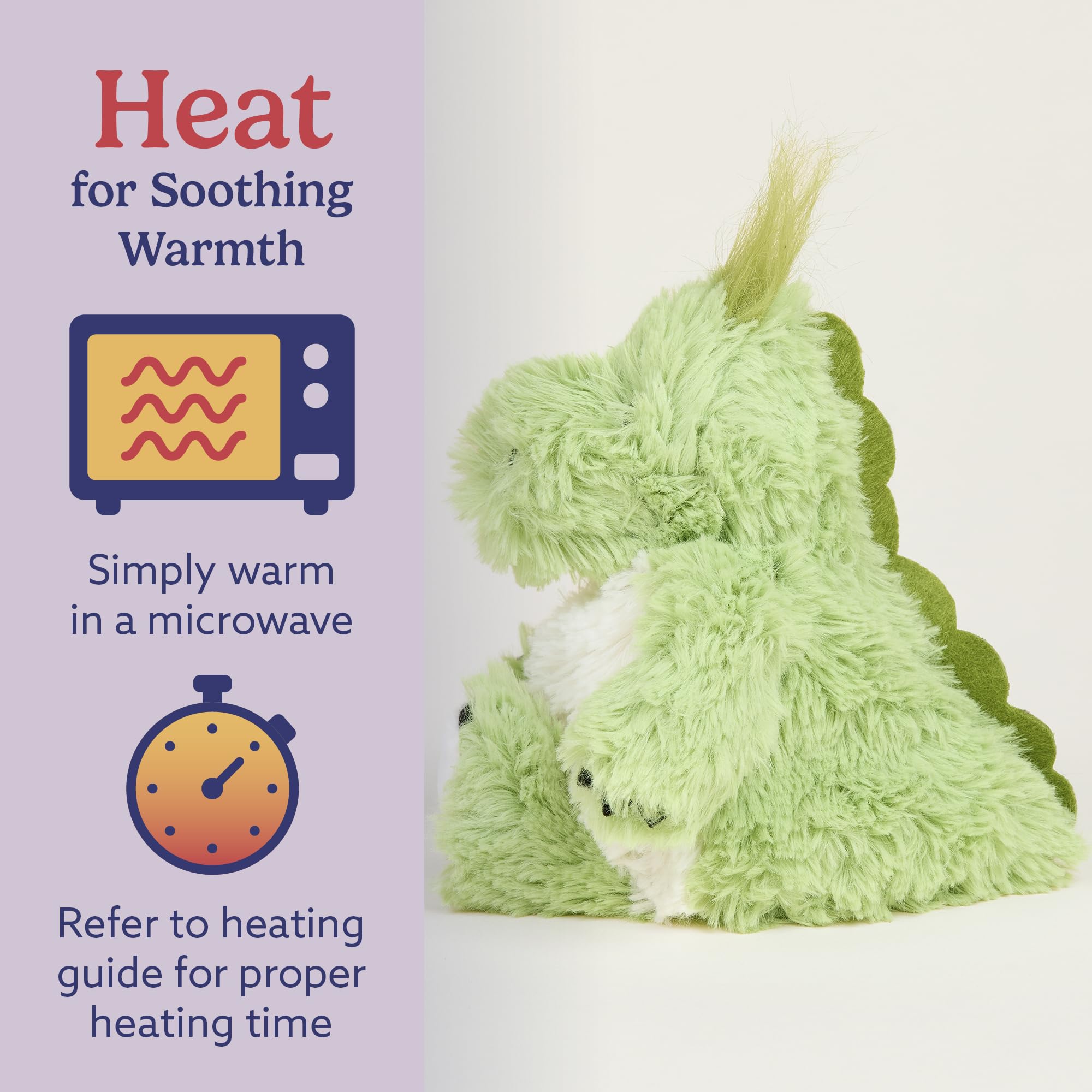 Warmies Junior Green Dinosaur