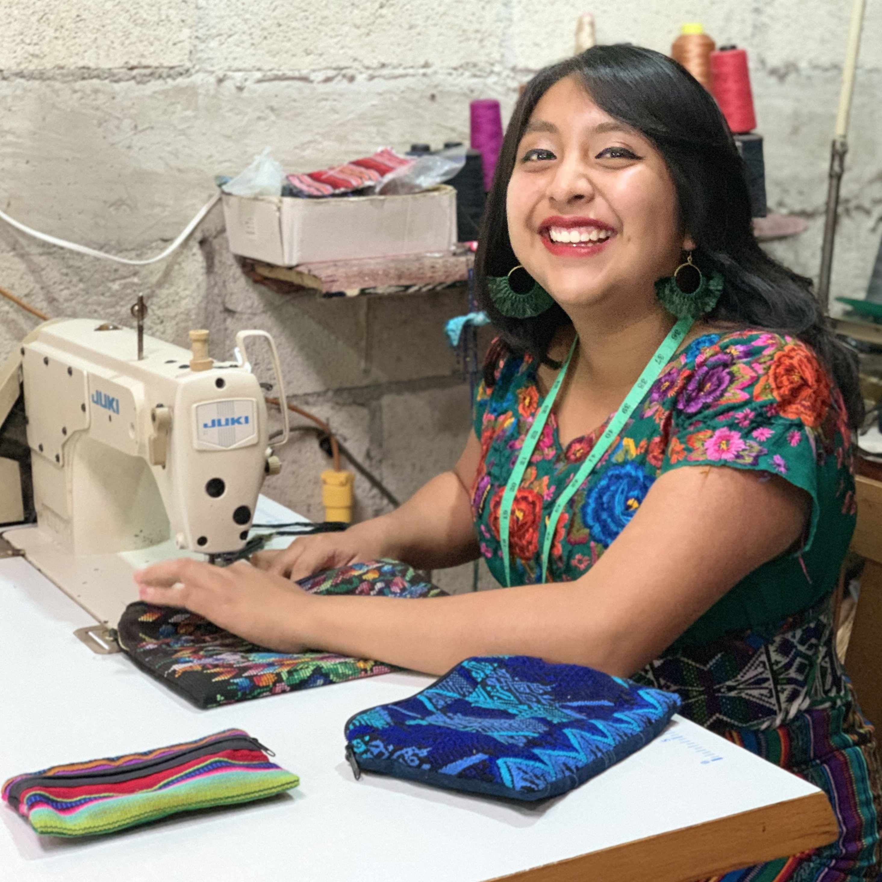 Maya Up-cycled Huipil Cosmetic One-of-a-Kind Bag (Small) - Guatemala