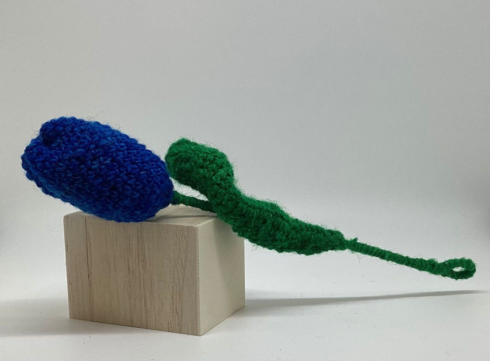 Handmade Fair Trade Wool Tulip – Eco-Friendly, Crocheted, Unique Floral Decoration