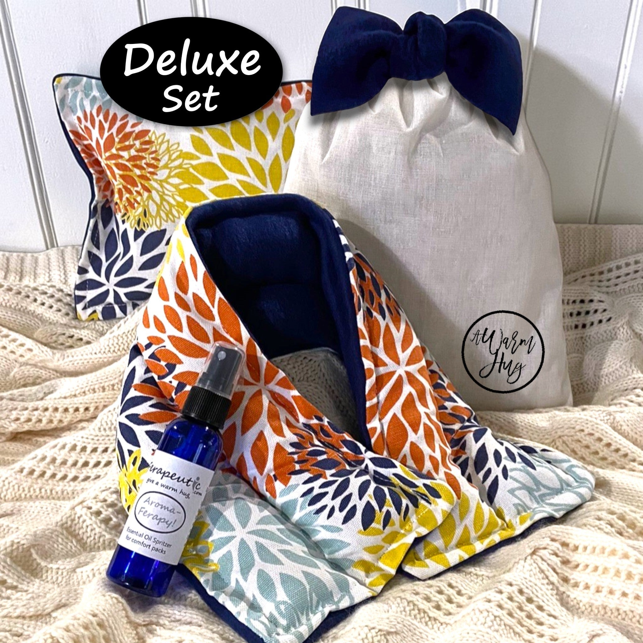 Relax with A Warm Hug,  Care Package for Comfort and Relaxation by Ferapeutic, Blooms Fabric