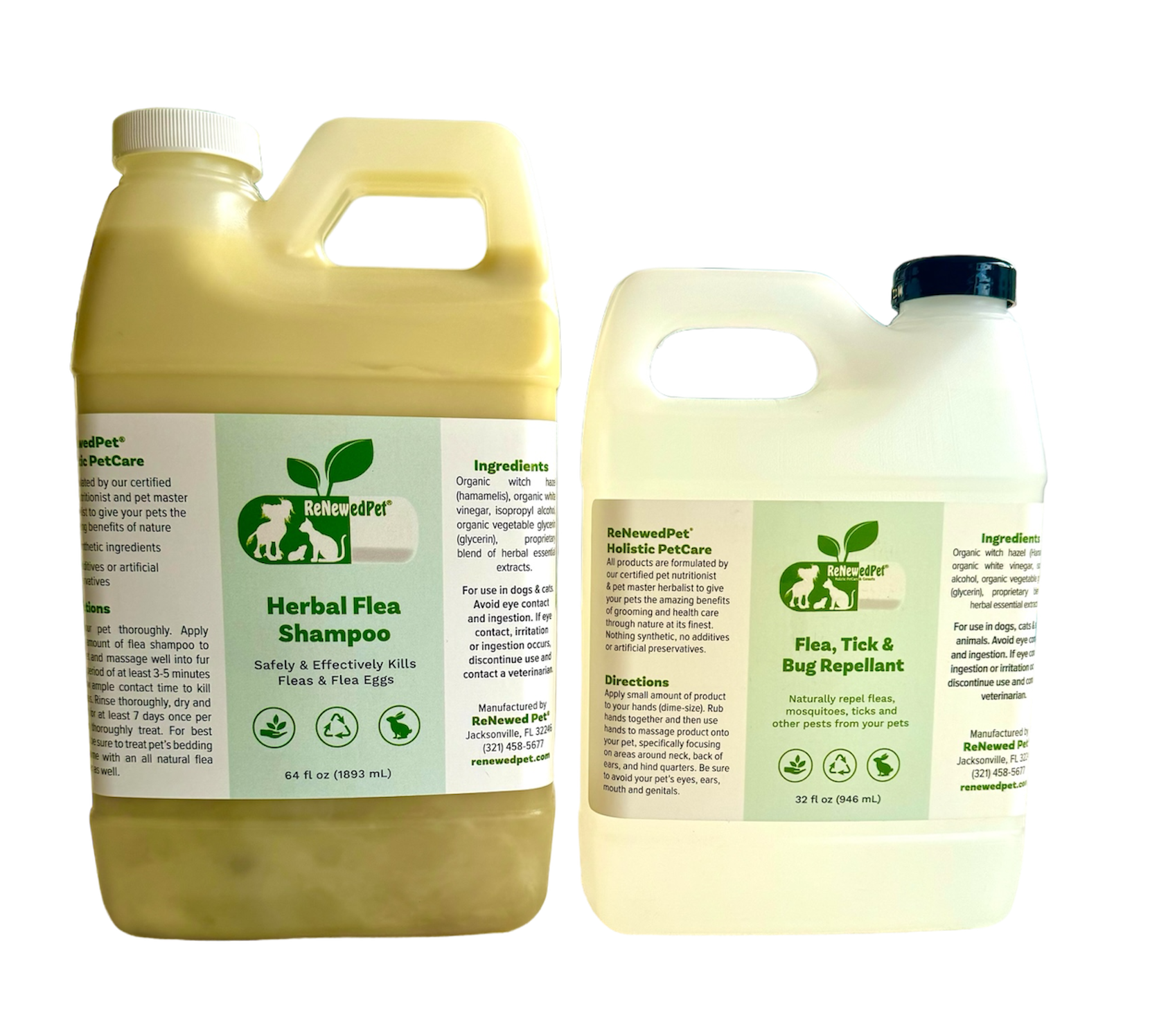 FLEA-X KIT: Flea Shampoo, Flea Tick Bug Repellent