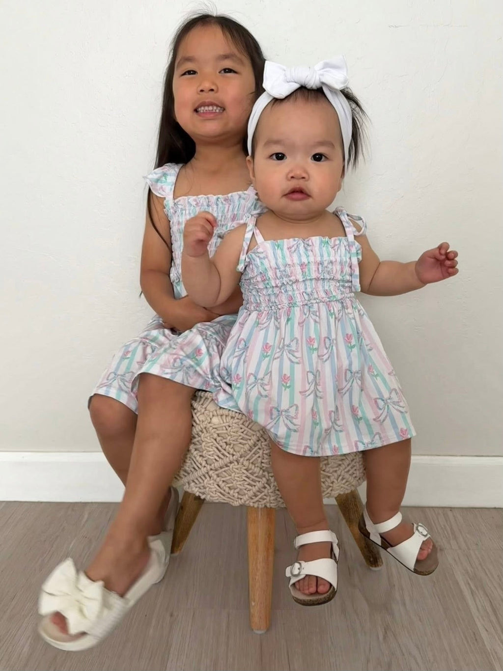 Lila - Smocked Diaper Dress Set