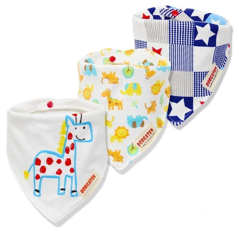 3PCS Waterproof Cotton Baby Burp Cloth Newborn
