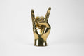 Horns Up or Rock On Hand Sign Sculpture in Brass Graduation Gift