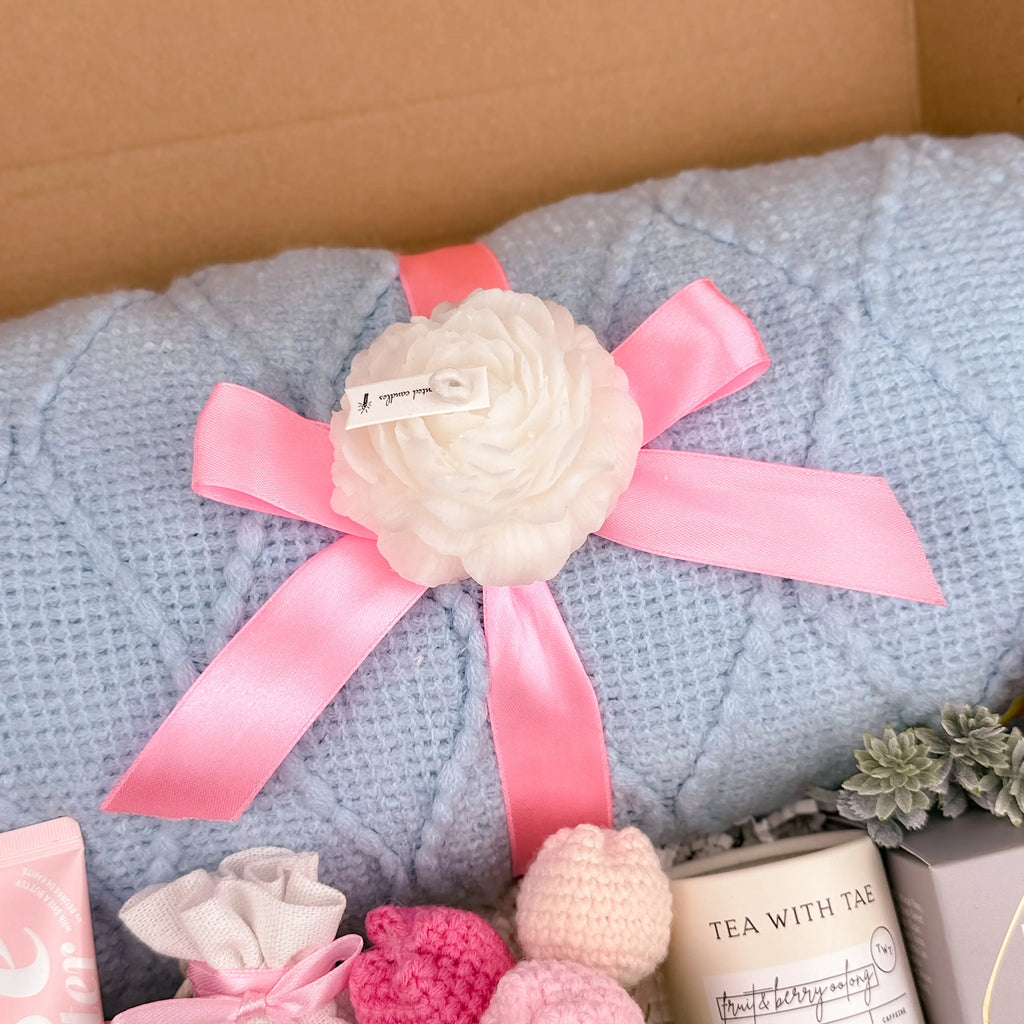 Self Care Gift Boxes for Women – Cozy Blanket & Tea Kit