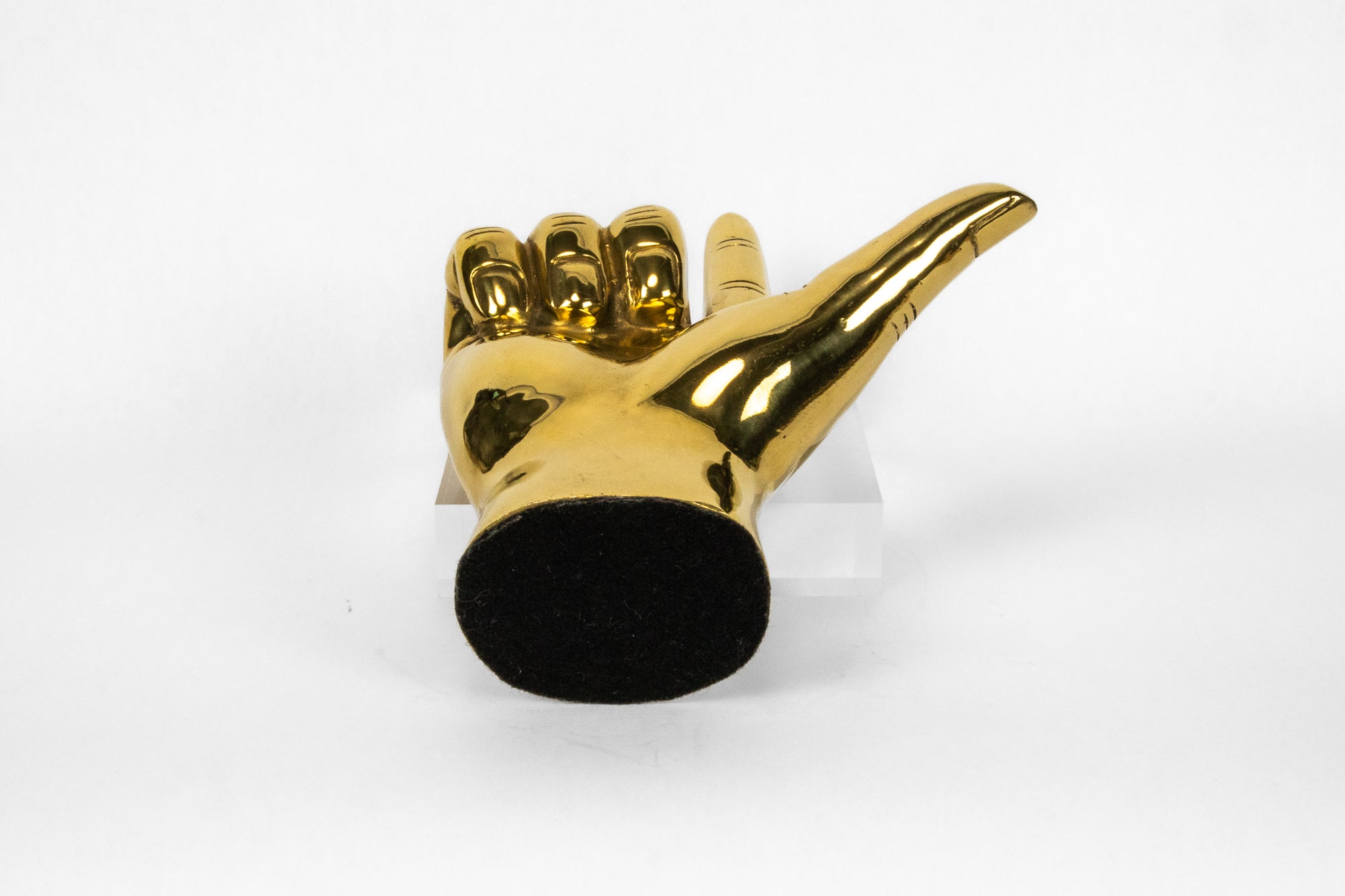 “Guns Up”, or "Go Pokes" Hand Sign Sculpture in Brass Graduation Gift Texas Tech
