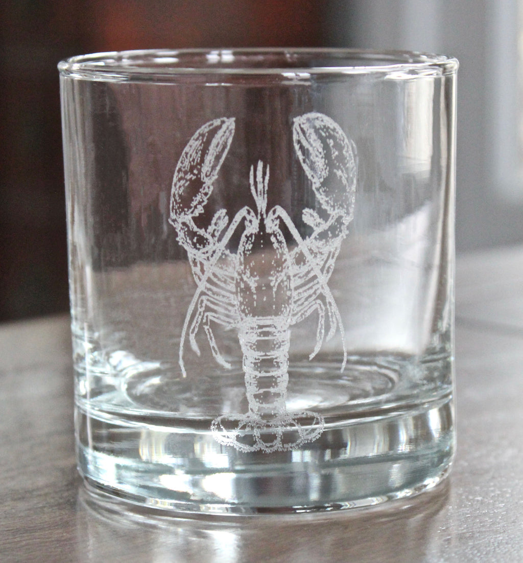 Lobster Engraved Glasses