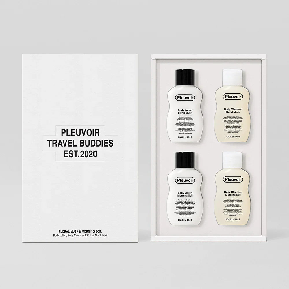 TRAVEL BUDDIES – Set of 4 FLORAL MUSK & MORNING SOIL | 40ml x 4