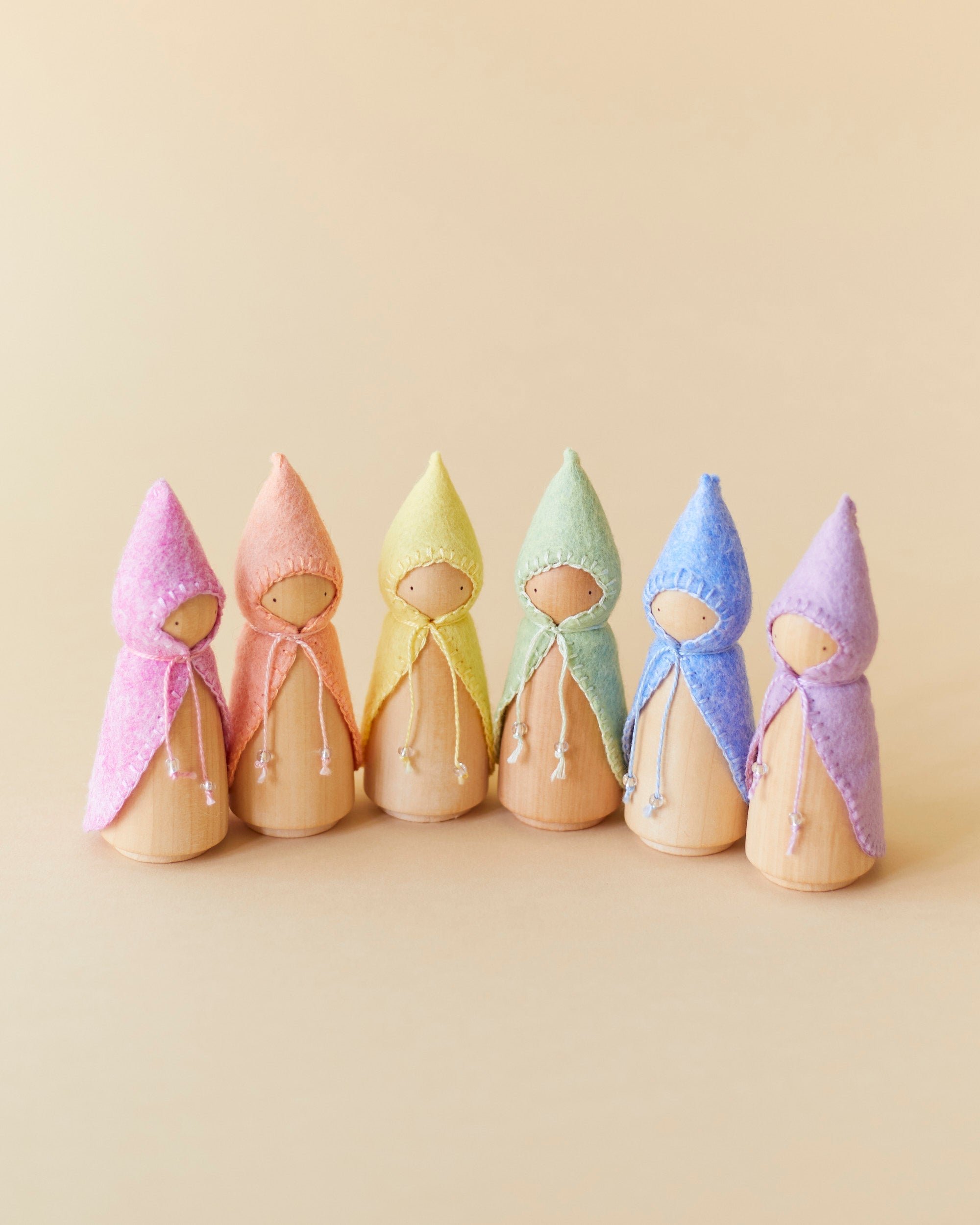Pastel Green Wooden Gnome