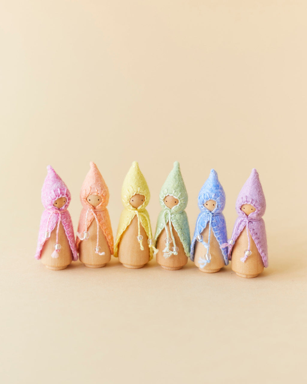 Mini Pastel Green Wooden Gnome