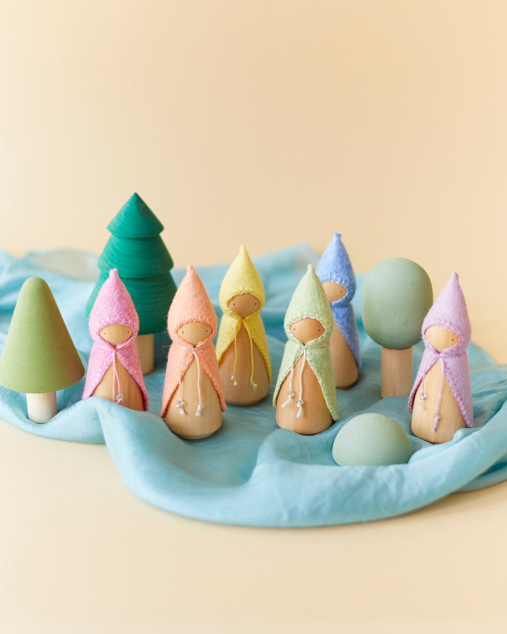 Pastel Purple Wooden Gnome