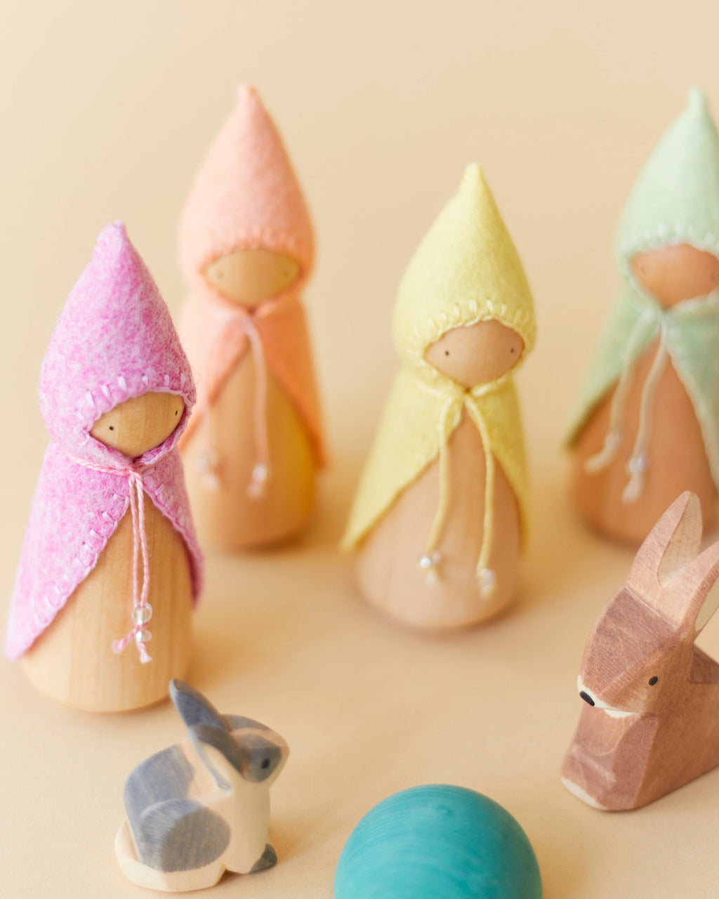 Pastel Purple Wooden Gnome