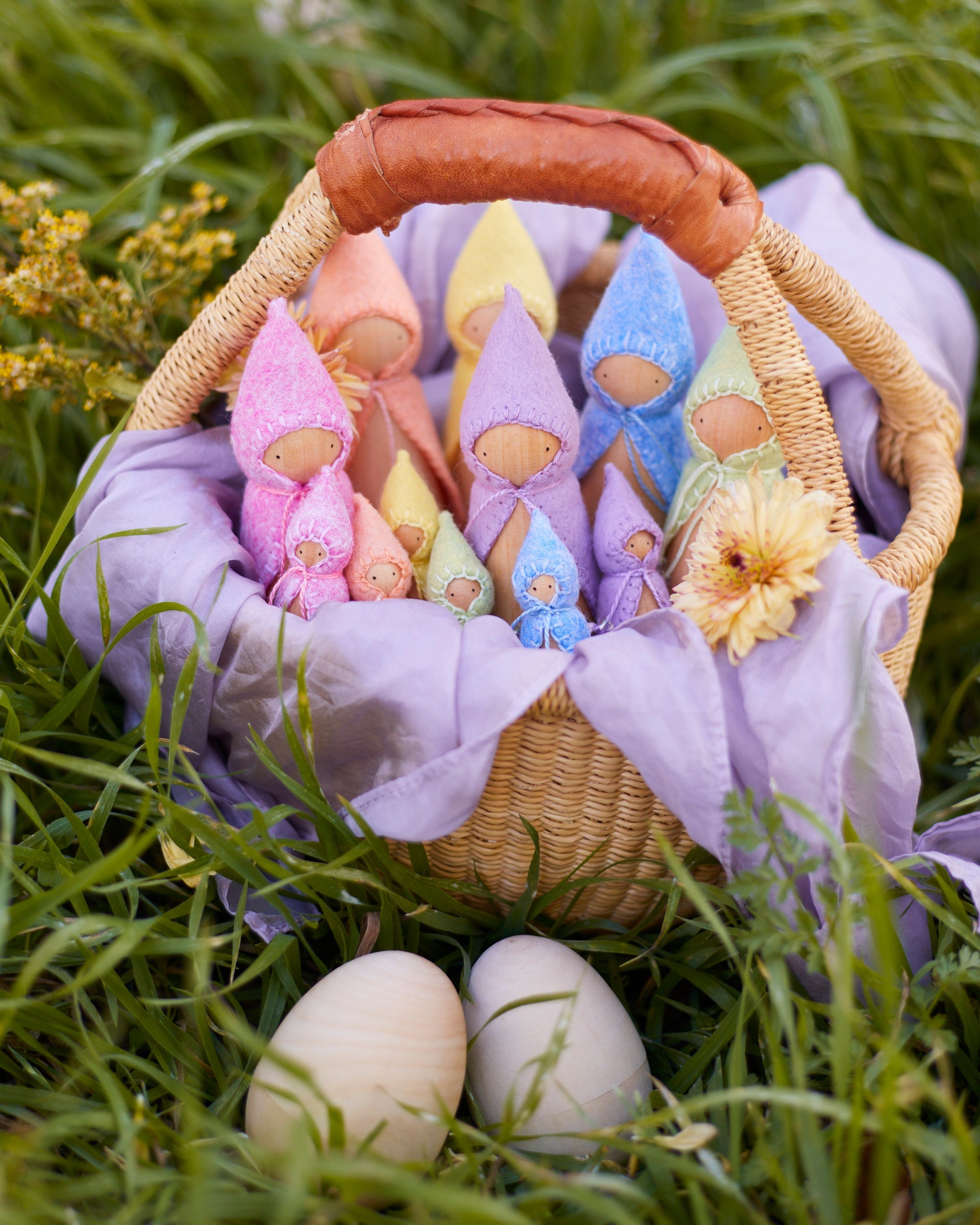 Pastel Purple Wooden Gnome