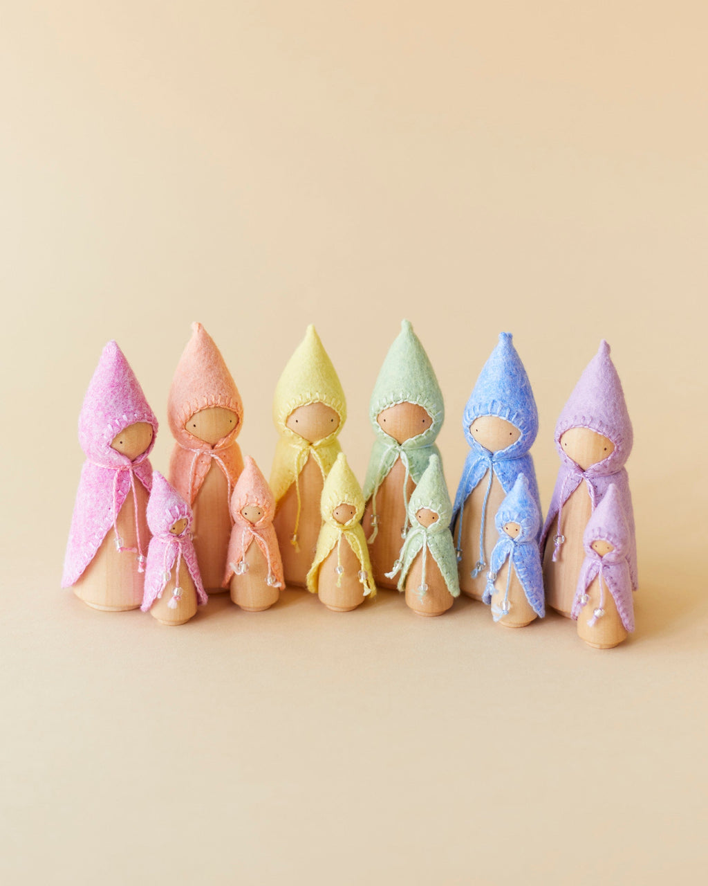 Pastel Purple Wooden Gnome