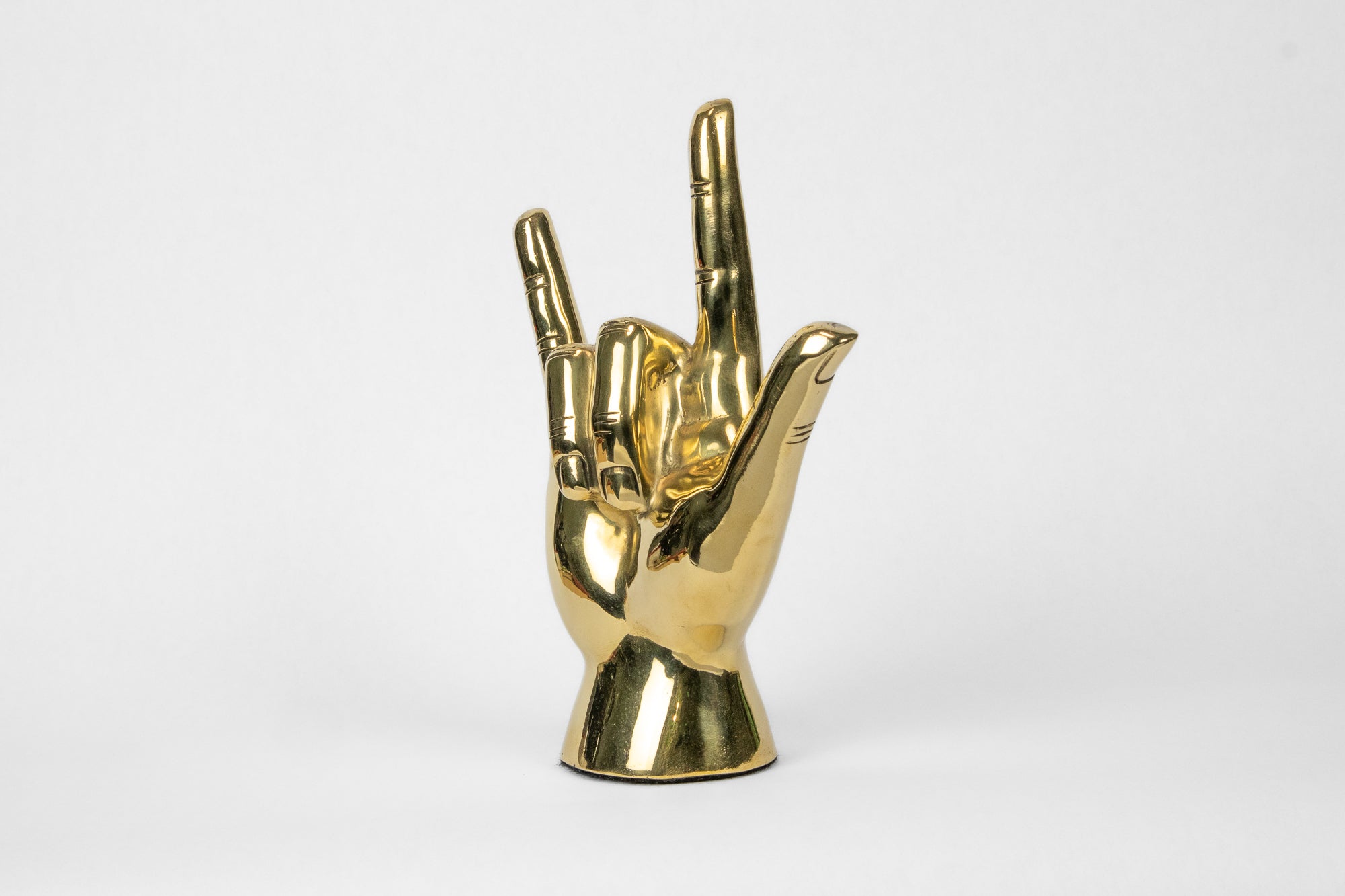 The "I Love You" Hand Sign ASL Sculpture in Brass
