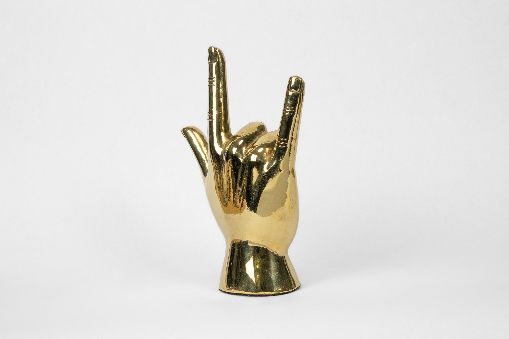 The "I Love You" Hand Sign ASL Sculpture in Brass