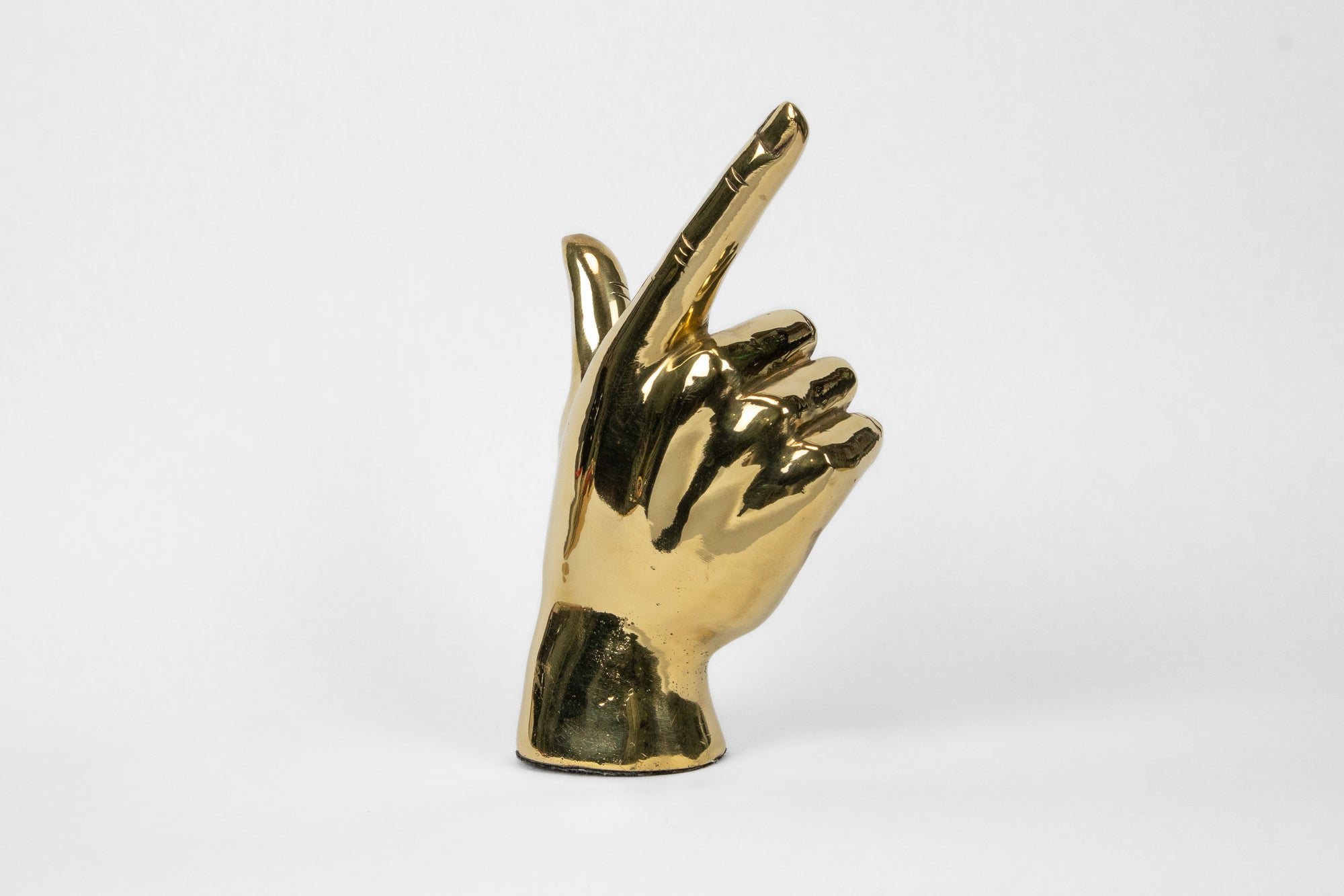 “Guns Up”, or "Go Pokes" Hand Sign Sculpture in Brass Graduation Gift Texas Tech
