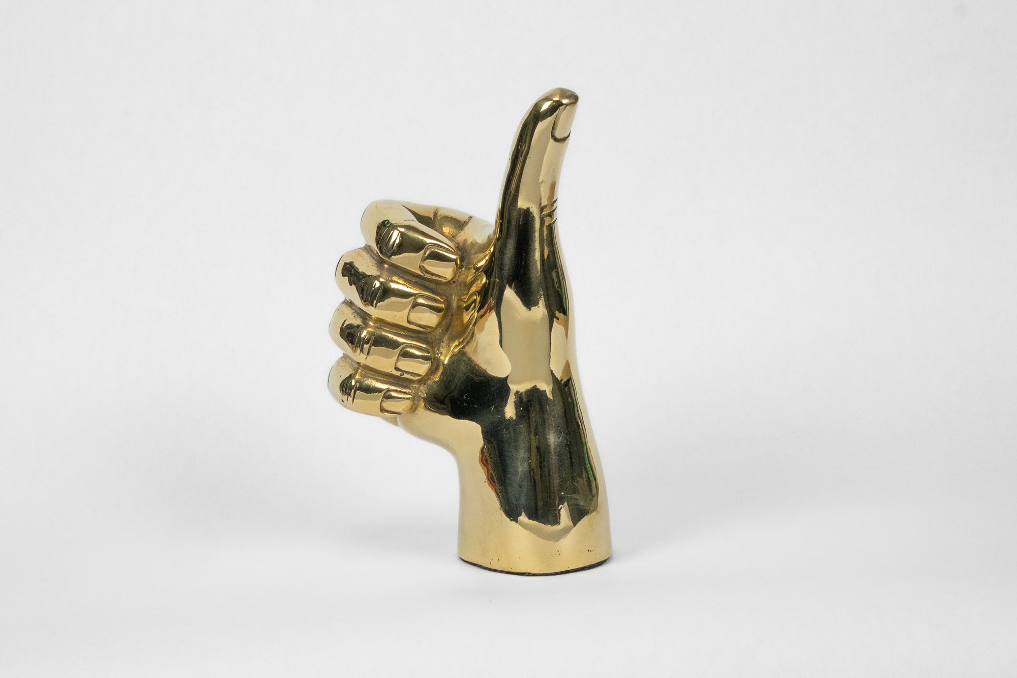 Thumbs Up or "Gig 'Em, Aggies" Hand Sign Sculpture in Brass Graduation Gift