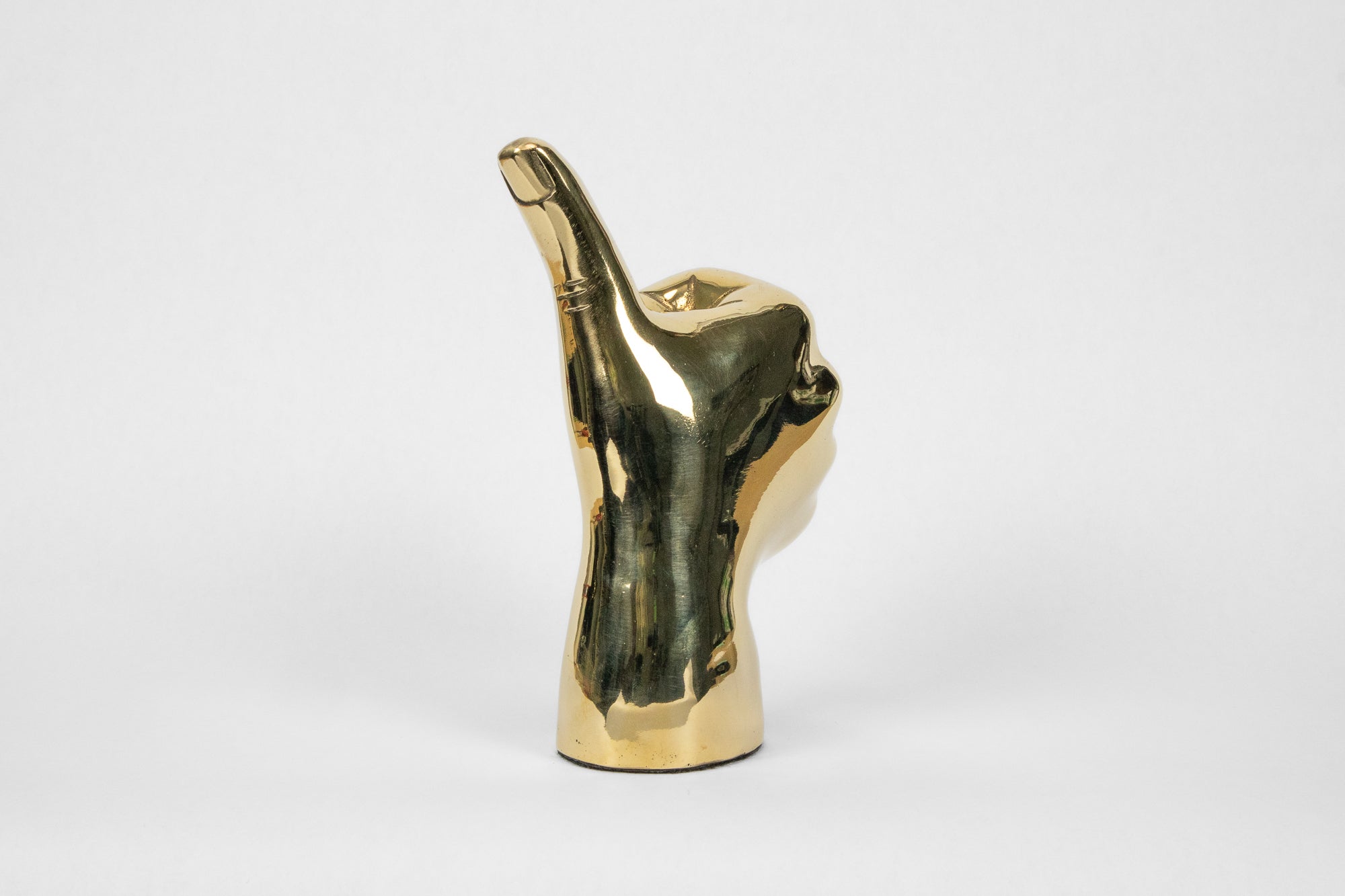 Thumbs Up or "Gig 'Em, Aggies" Hand Sign Sculpture in Brass Graduation Gift