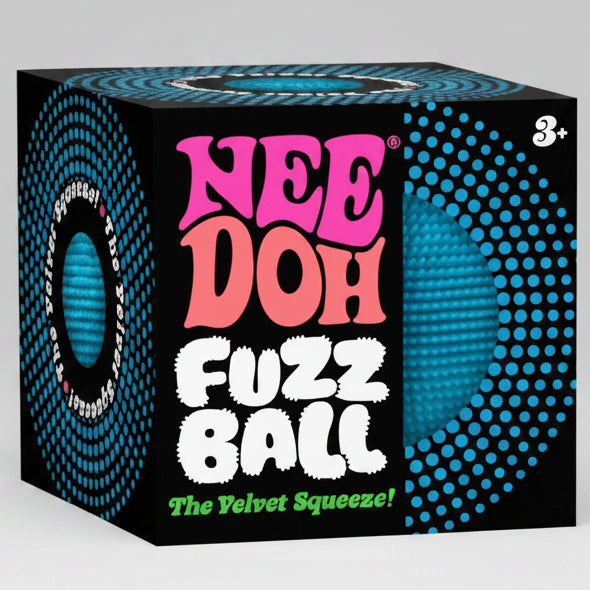 Schylling Nee-Doh Fuzz Ball The Velvet Squeeze: Blue Fuzz Ball