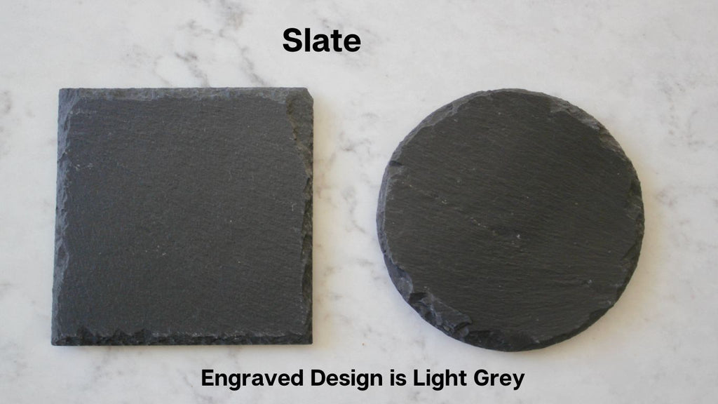 Bee Coaster Set (Slate or Leatherette)