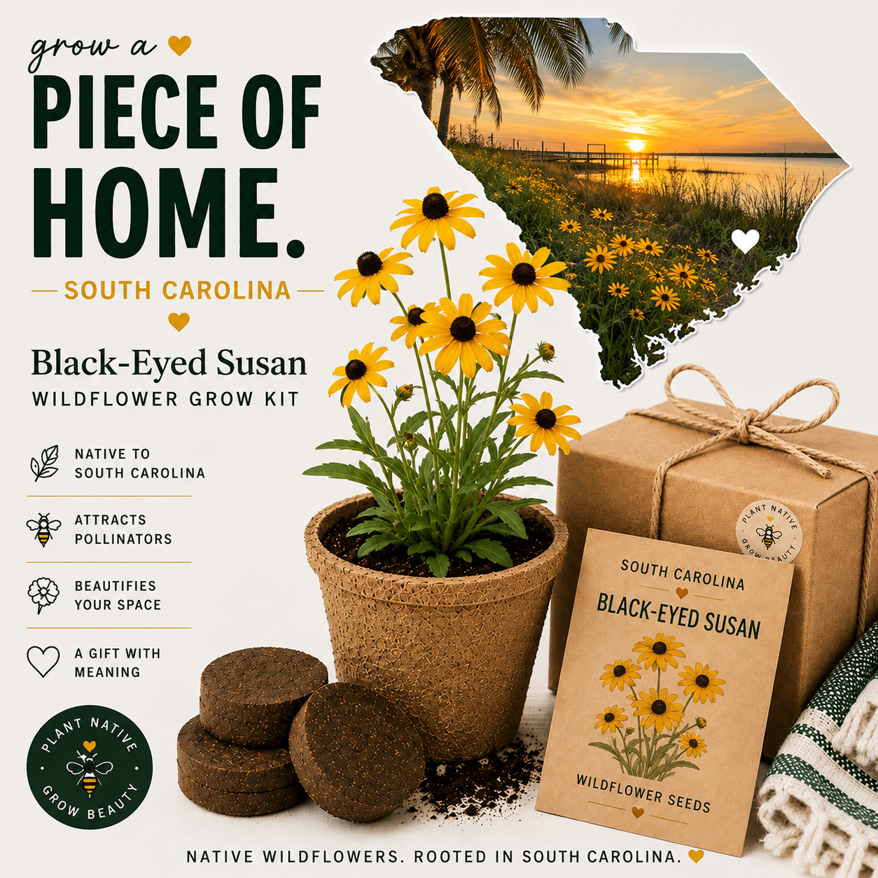 South Carolina Black-Eyed Susan Grow Kit