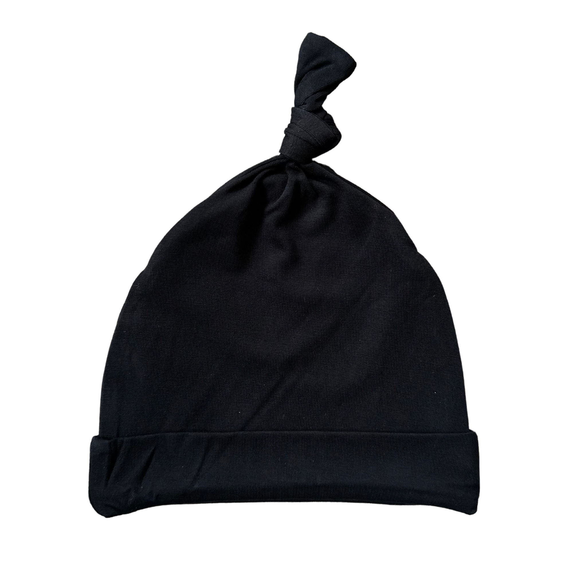 Black - Top-knot hat