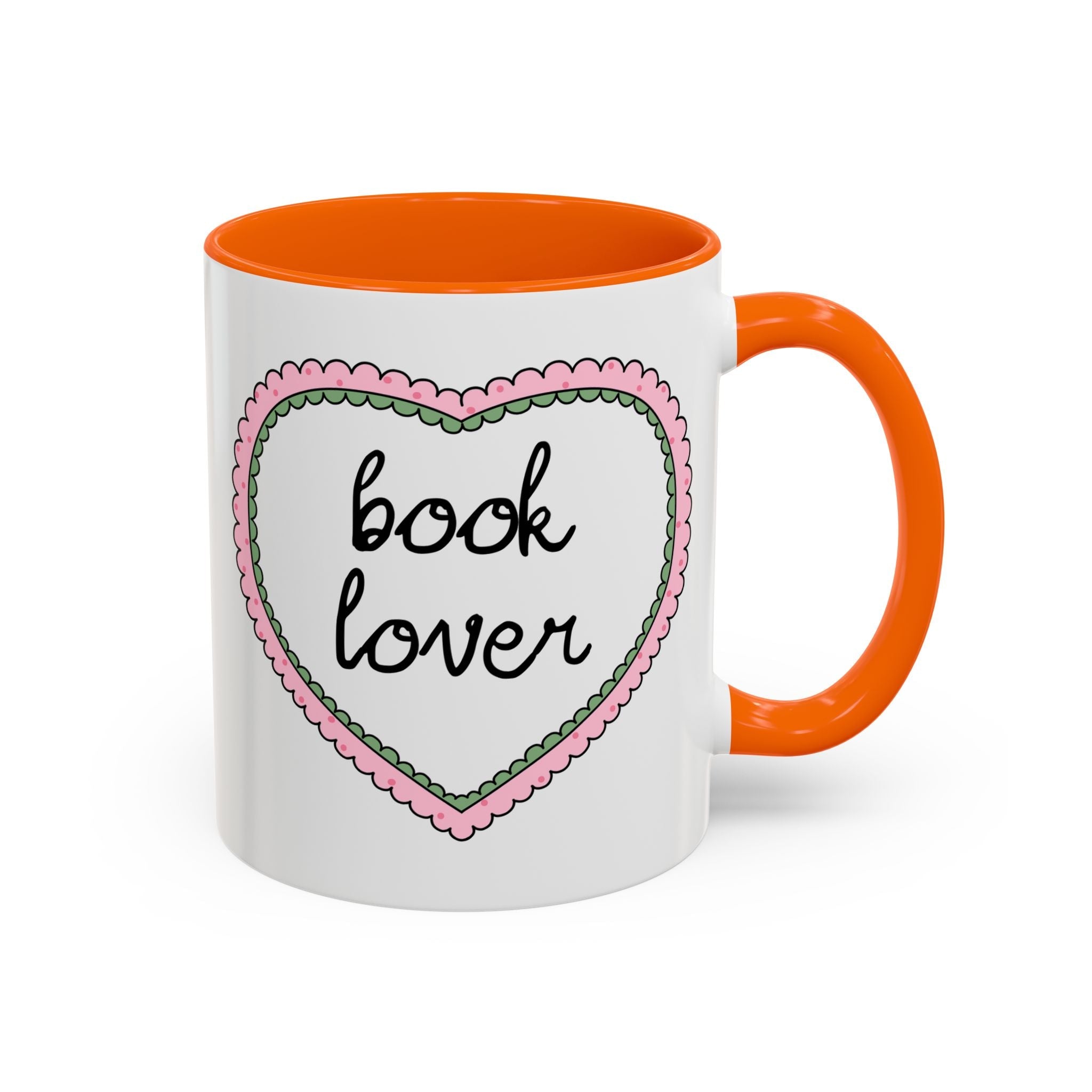 Book Lover Coffee Mug with Heart