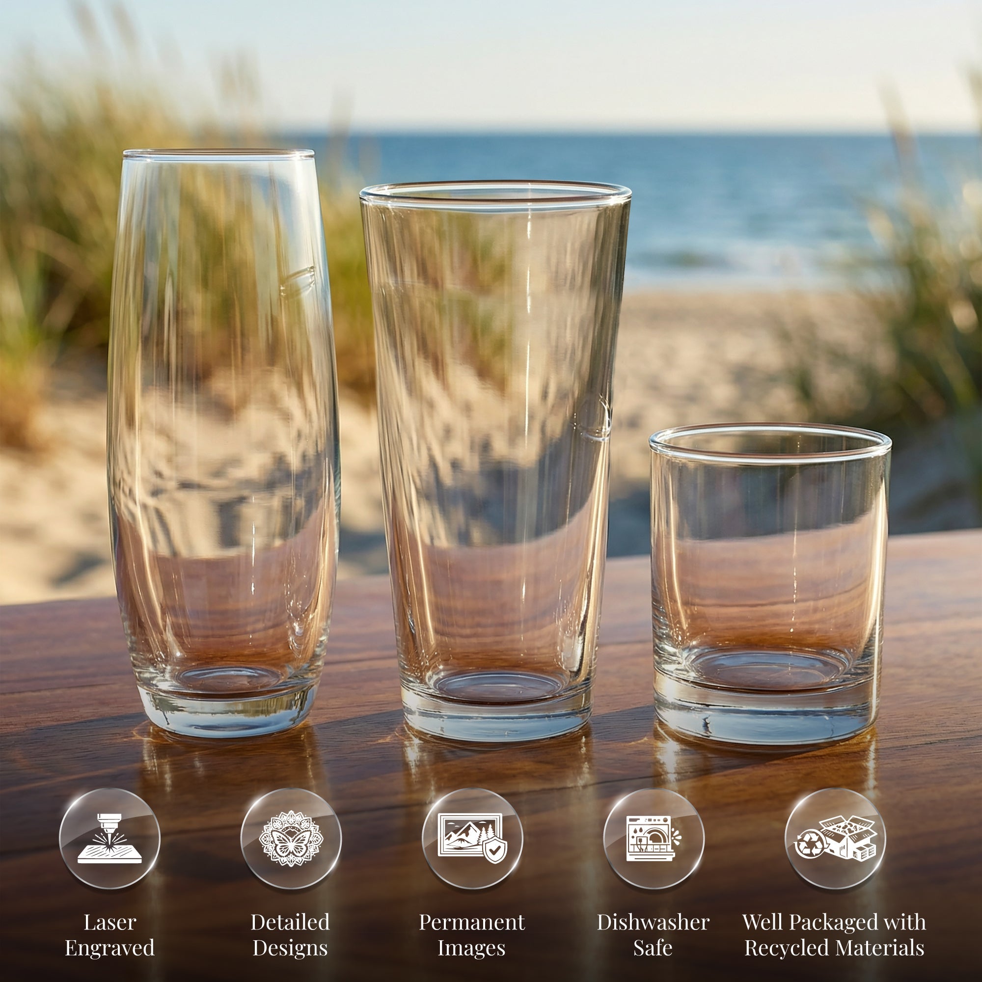 Lobster Engraved Glasses