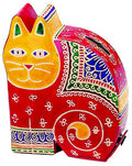 Cat Leather Coin Bank