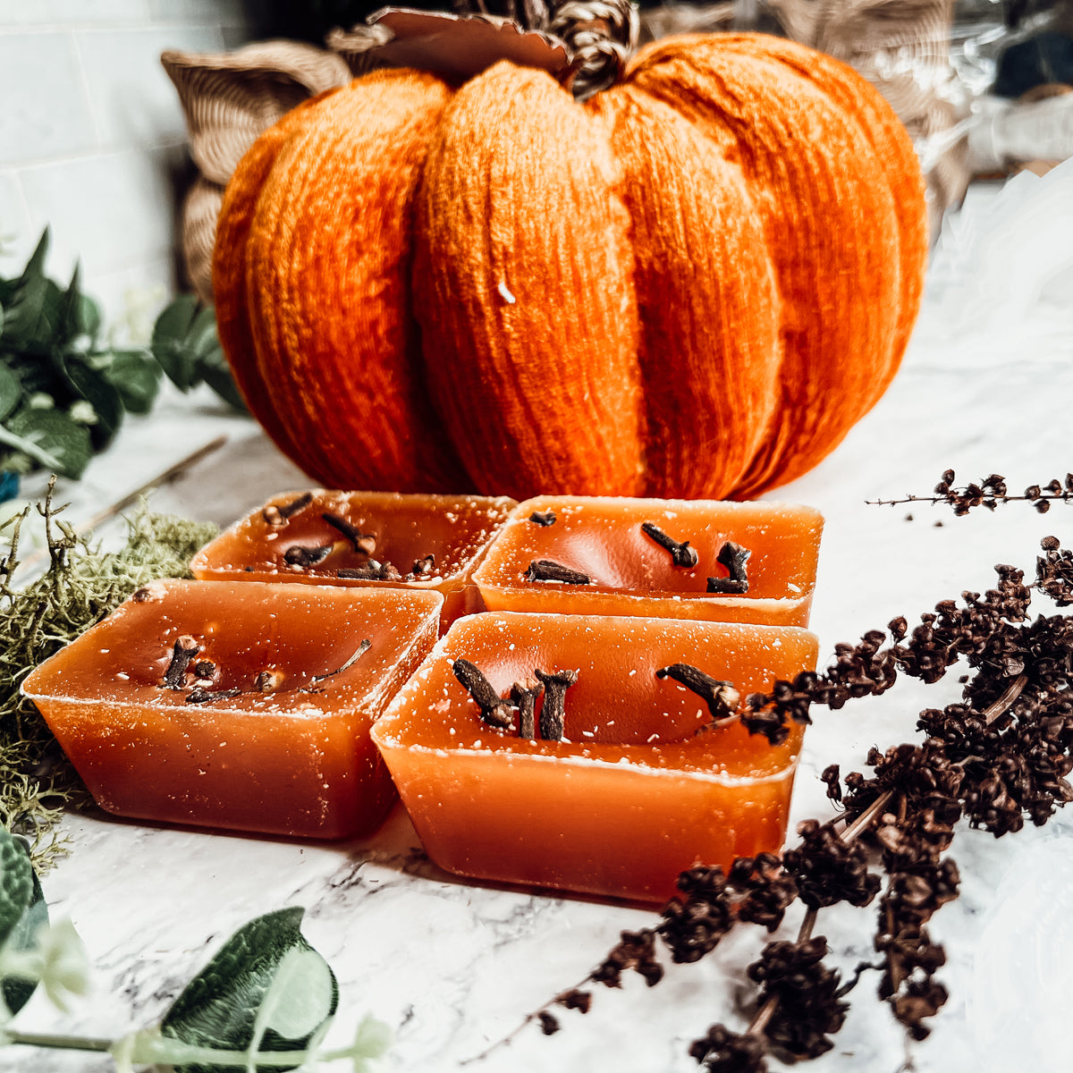 Fall Clove XL Natural Wax Melts 4 Cubes Spicy Cinnamon Clove Autumn Scent