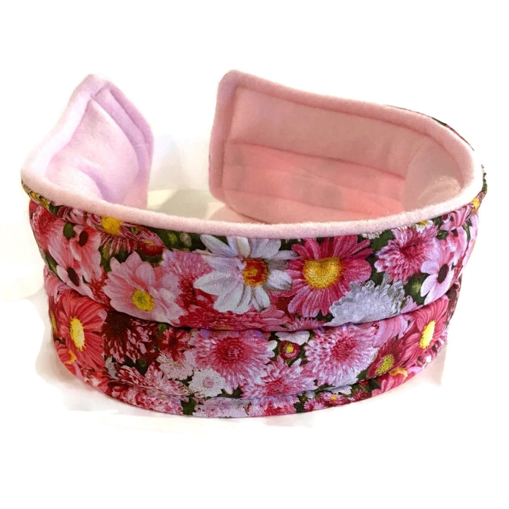 Headband Hot or Cold: Headache, TMJ Wrap with Hook and Loop Closure - Flax Seed and Rice Filling - Flexible Two-Channel Design