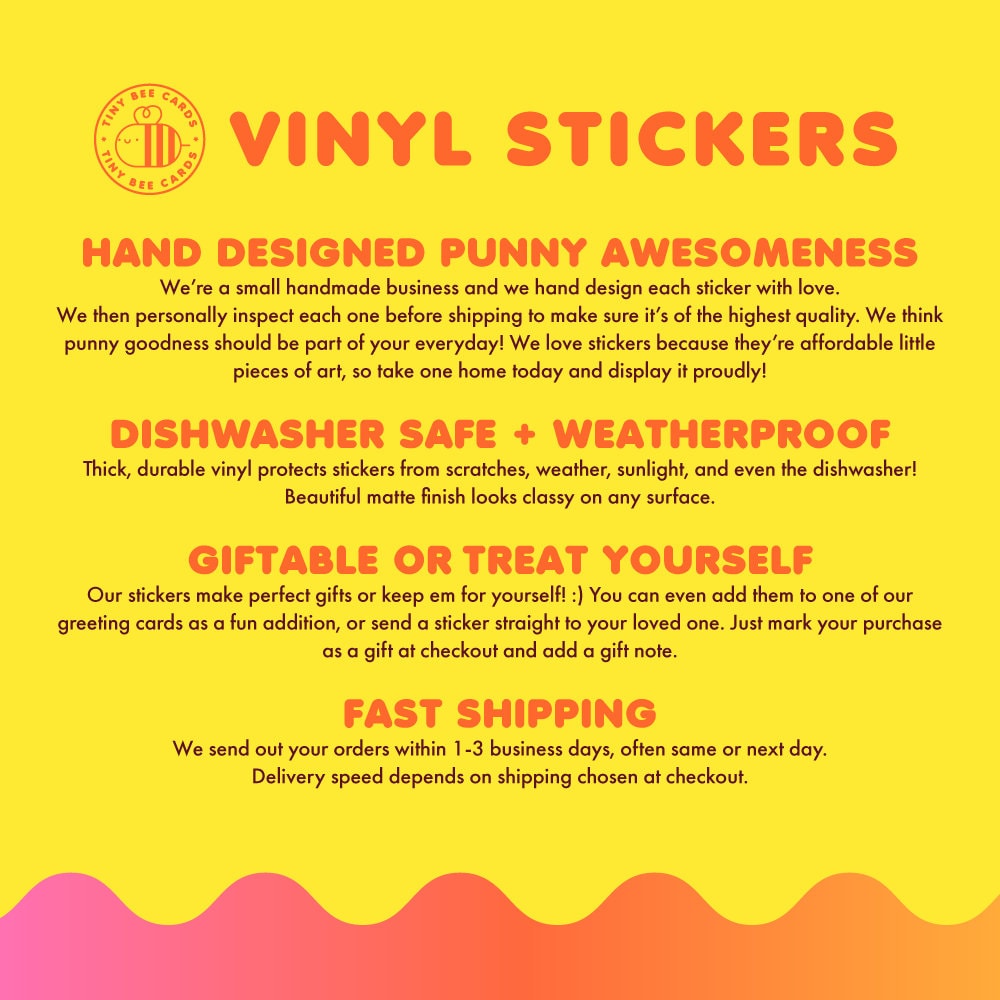 None of Your Beesness Business Bee Vinyl Sticker