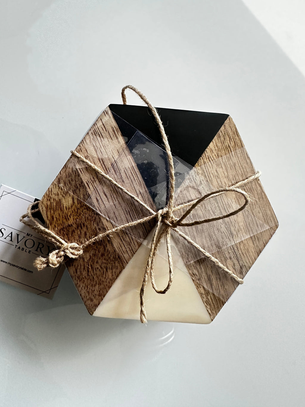 Mango + Hexagon Coasters