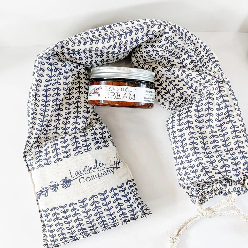 Lavender Cream & Warming Neck Wrap — Relaxation Gift Set