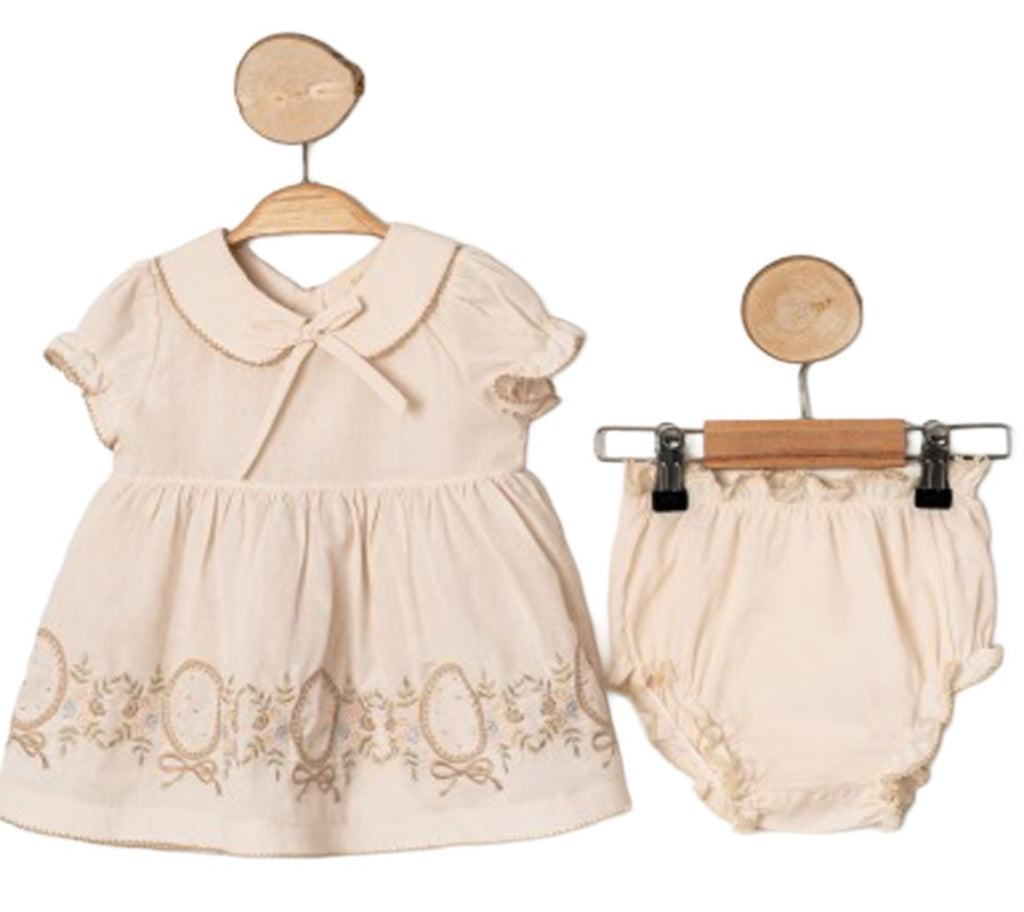 Vintage-Inspired Baby Dress & Bloomers Set