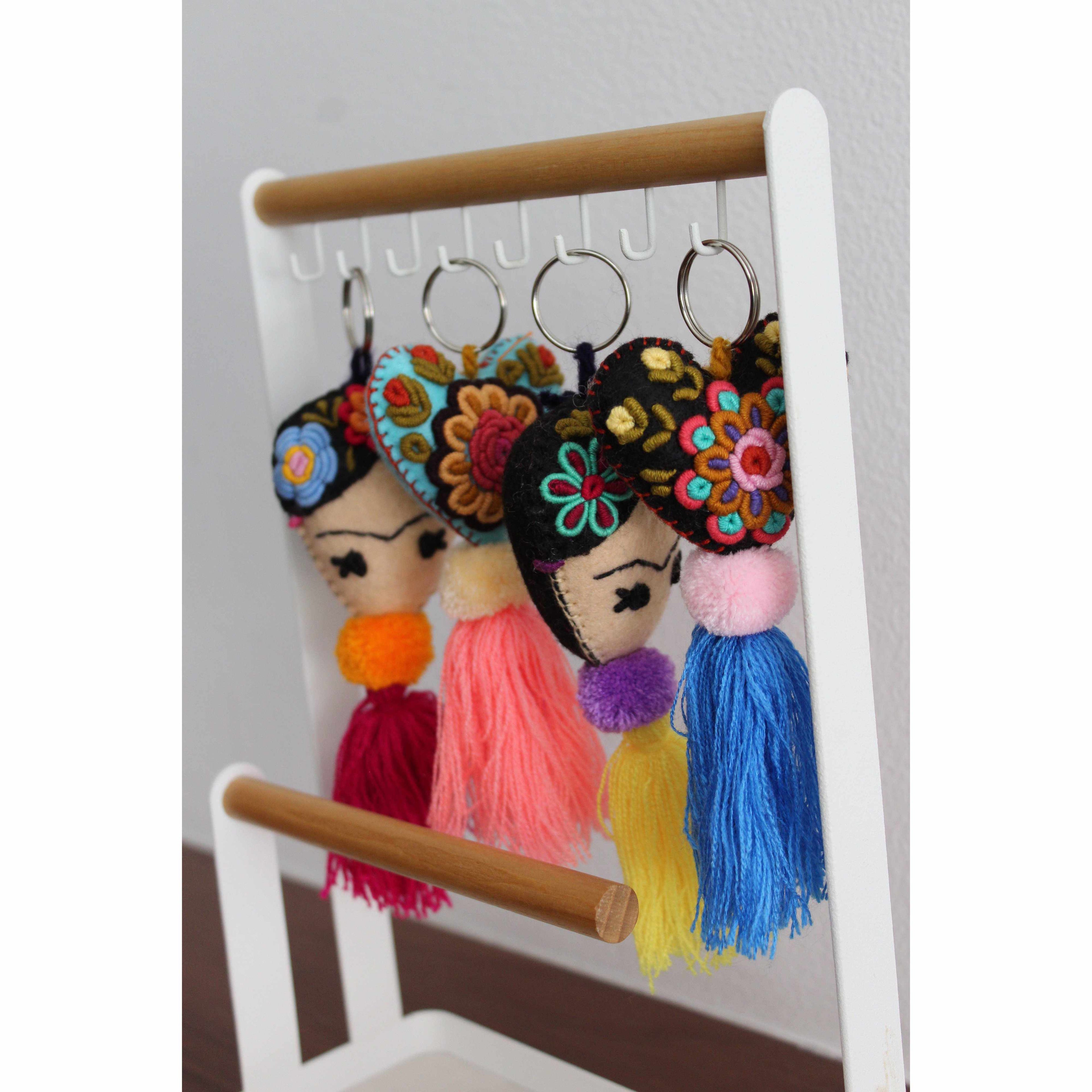 Rapture Embroidered Heart Love Handmade Key Chain | Zipper Pull - Mexico