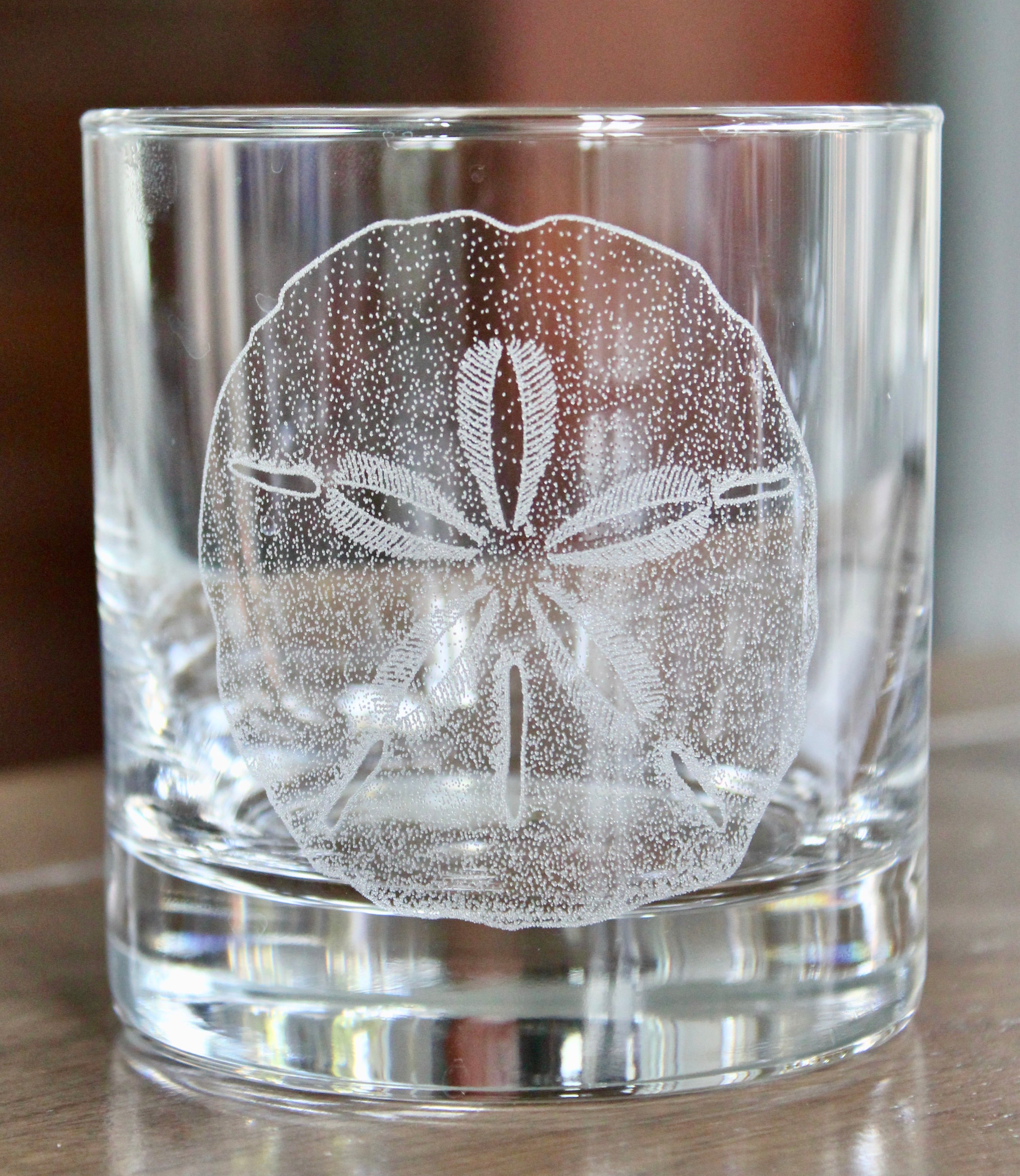 Sand Dollar Engraved Glasses