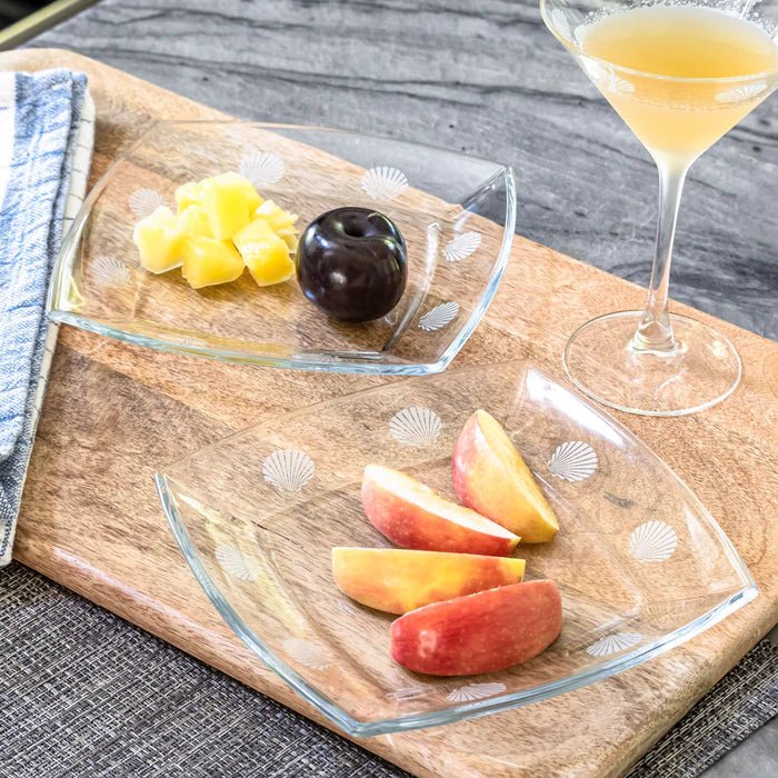 Sea Shore Etched Glassware