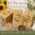 Sunflower Let Love Grow Seed Packet Favors – 25 Pack