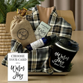 Warm Hug Gift Box for Men Women:  Microwave Heat Packs for Get Well, Birthday, Retirement, Any Time, Tan Plaid