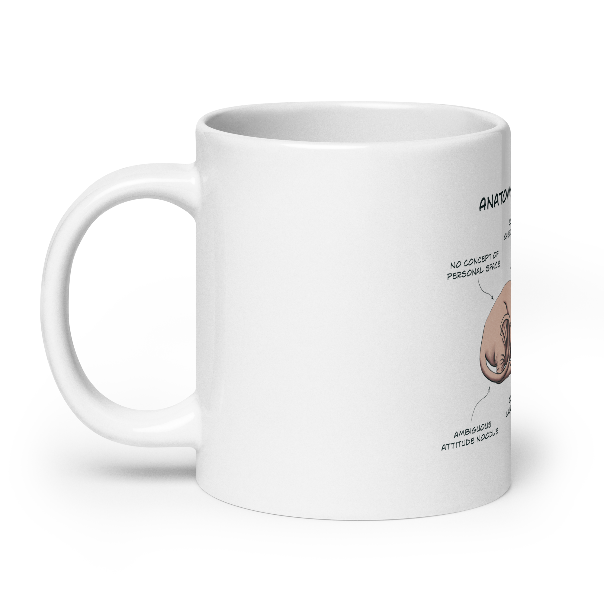 "ANATOMY OF A SPHYNX CAT" COFFEE MUG